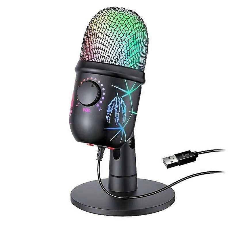 RGB USB Condenser Microphone - Gaming Laptop Recording Microphone - Image 1