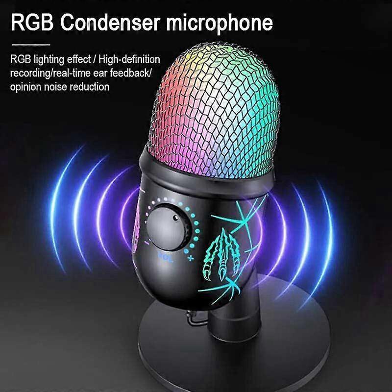 RGB USB Condenser Microphone - Gaming Laptop Recording Microphone - Image 2