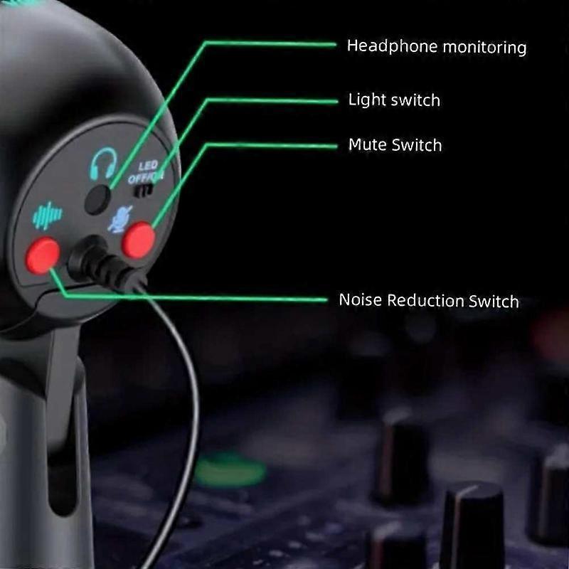 RGB USB Condenser Microphone - Gaming Laptop Recording Microphone - Image 4