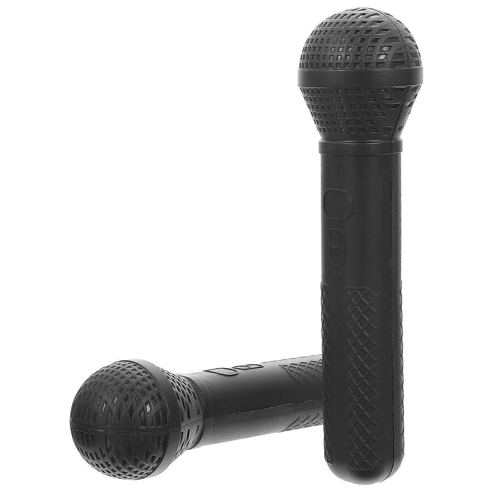 2pcs Plastic Fake Microphone - Pretend Play Handheld Mic and Headset Microphone Set - Image 1