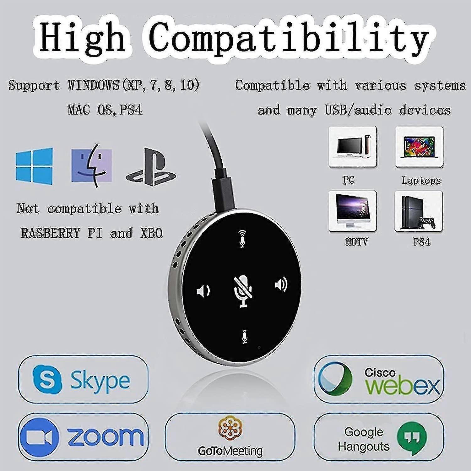 USB Conference Microphone - Omnidirectional Speakerphone for Meetings - Image 5