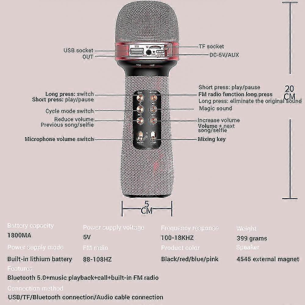Wireless babies Microphone - Handheld Mic with Built-in Speaker - Image 5