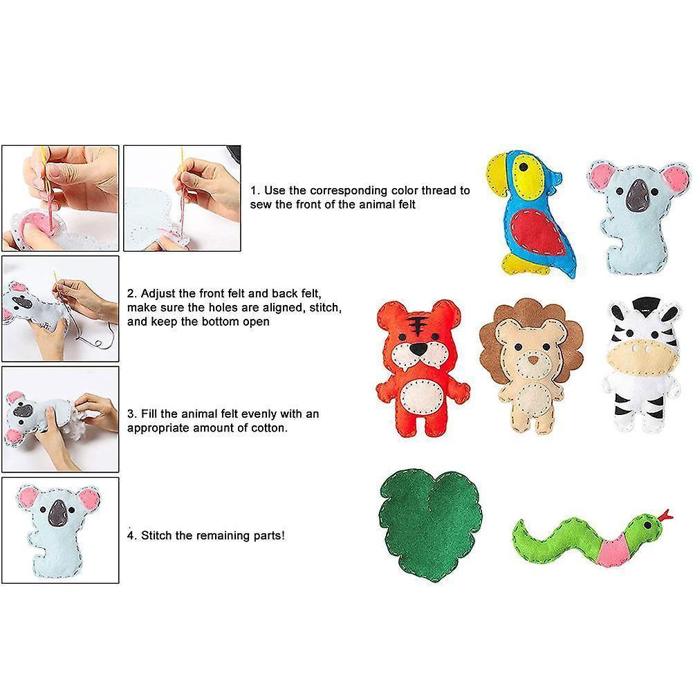 Felt Animal Sewing Kit - DIY Hand Sewing Craft Kit - Image 3