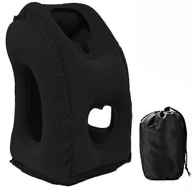 PVC Inflatable Travel Pillow - Lightweight Neck Cushion for Plane,Bus,Car,or Nap - Image 1
