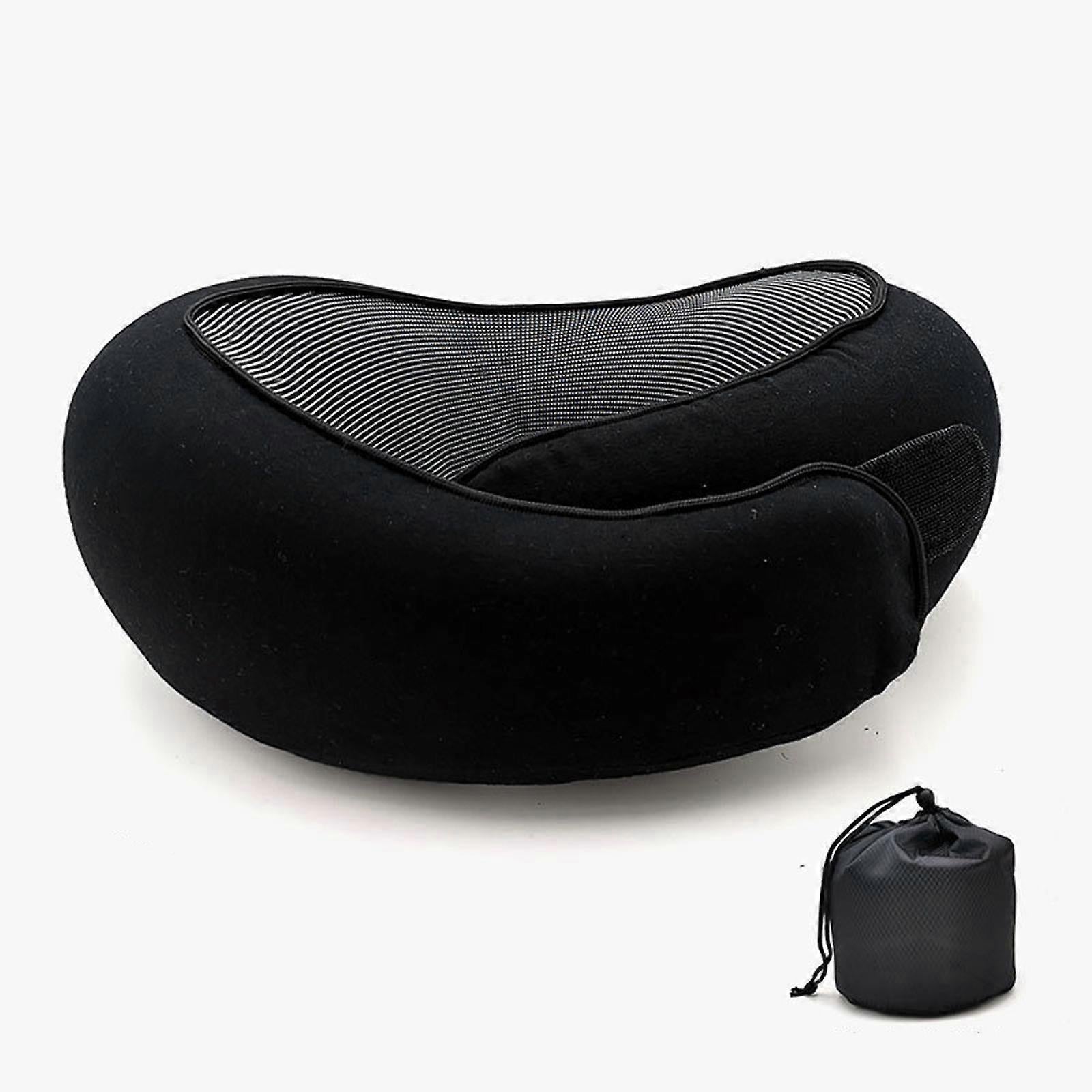 Travel Neck Pillow - Memory Foam U-Shape Pillow for Airplane and Road Trips - Image 1