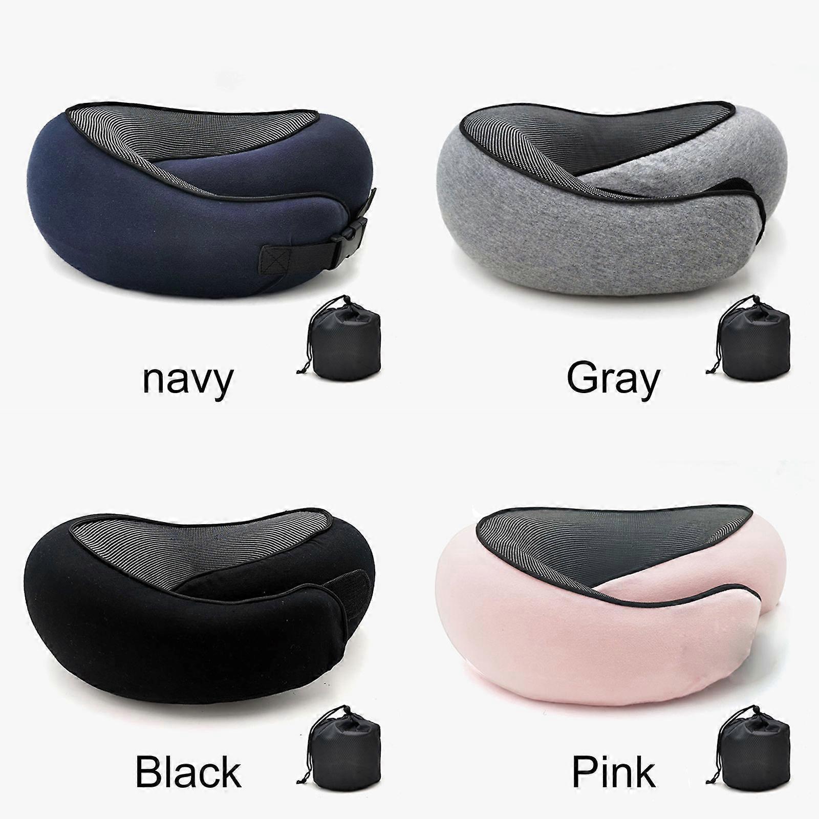Travel Neck Pillow - Memory Foam U-Shape Pillow for Airplane and Road Trips - Image 2