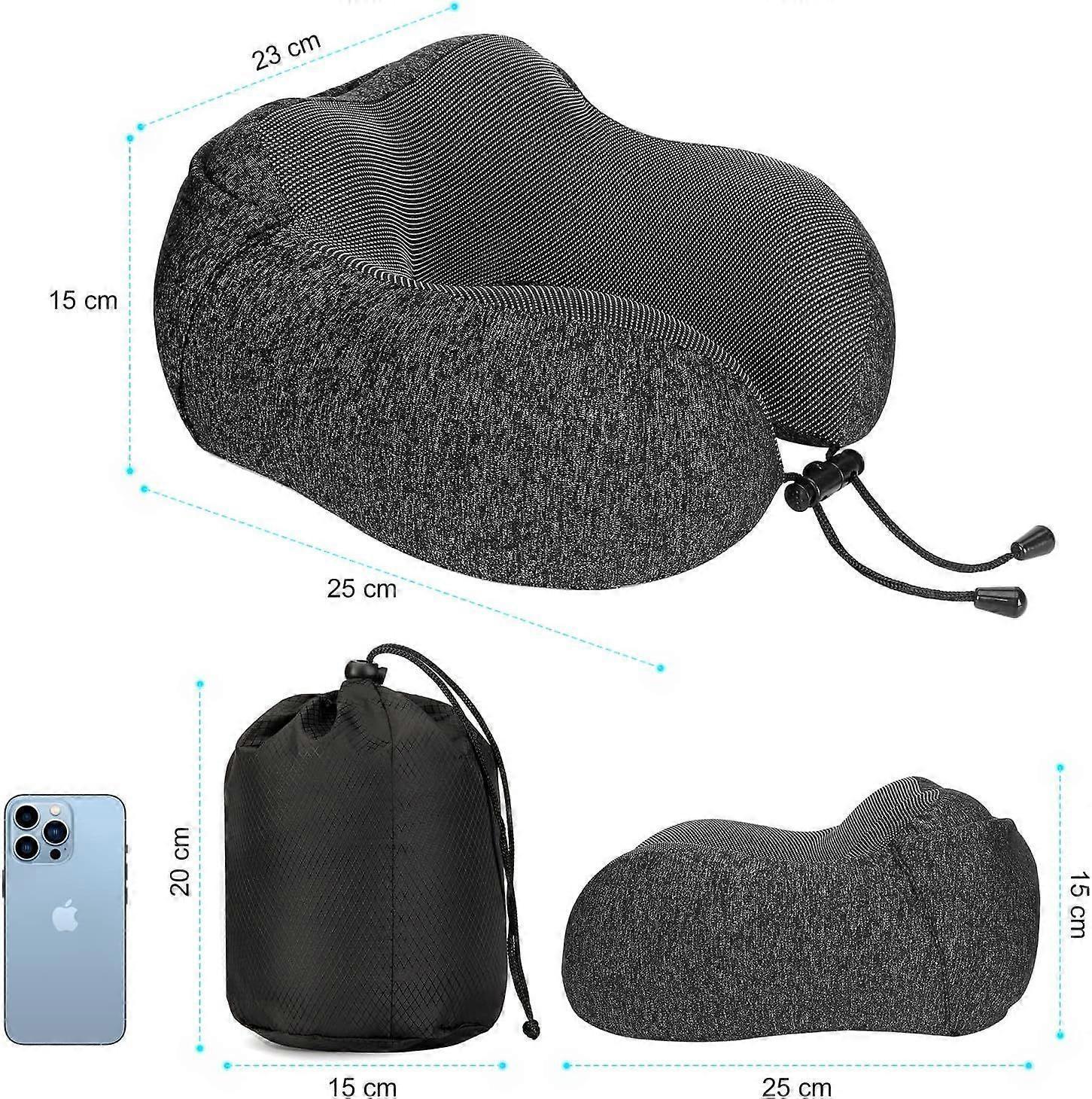 Memory Foam Hooded Travel Neck Pillow Comfortable Travel Pillow with Hood - Image 4