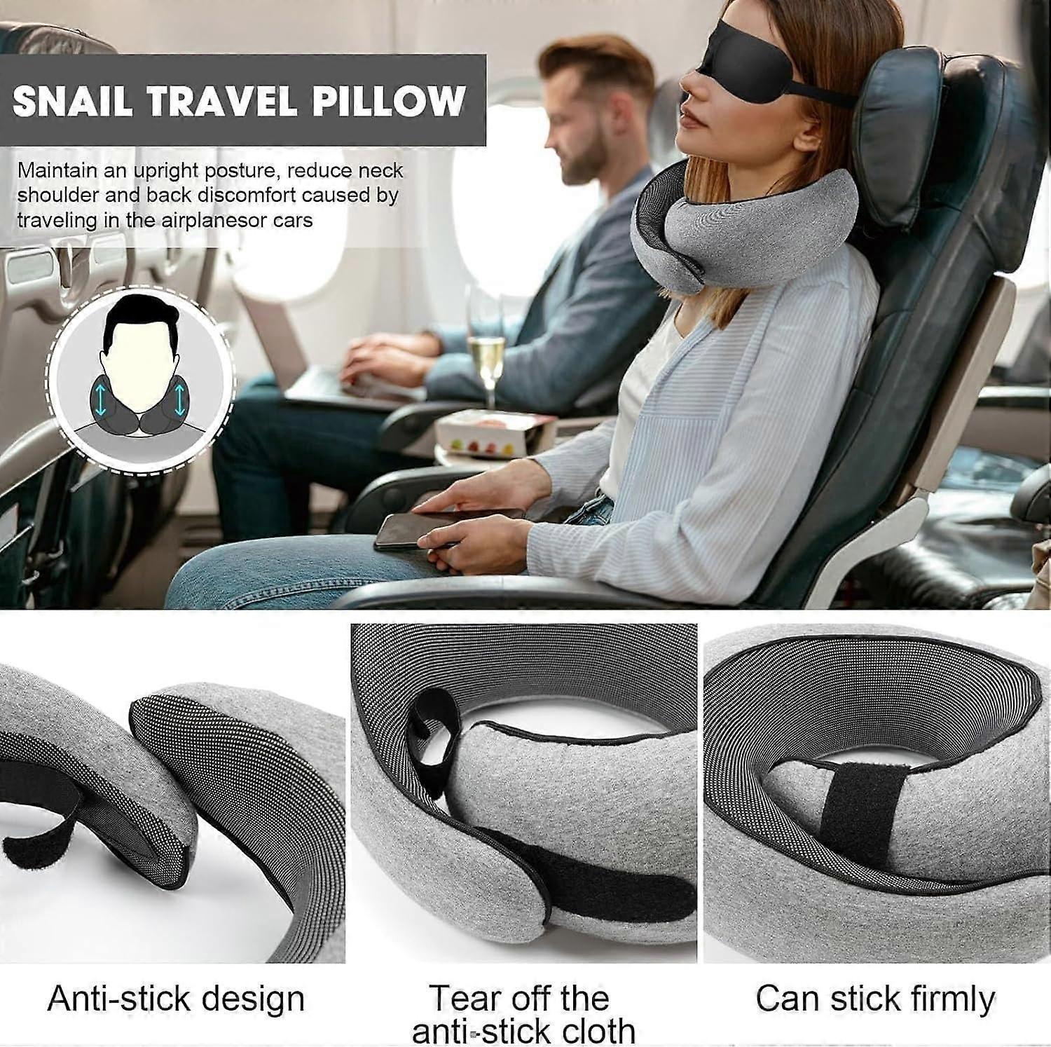 Travel Neck Pillows for Airplane Travel Comfort Support Cushion - Image 2