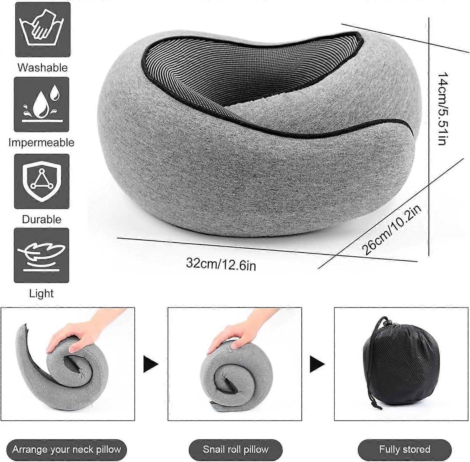 Travel Neck Pillows for Airplane Travel Comfort Support Cushion - Image 3