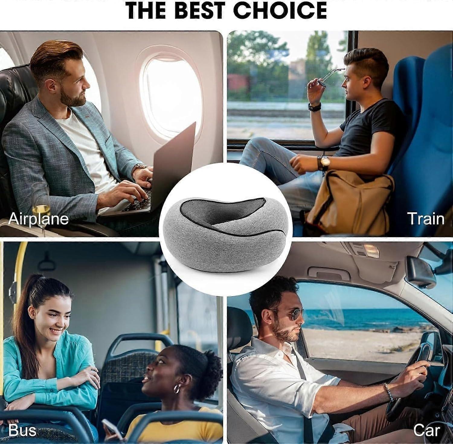 Travel Neck Pillows for Airplane Travel Comfort Support Cushion - Image 4