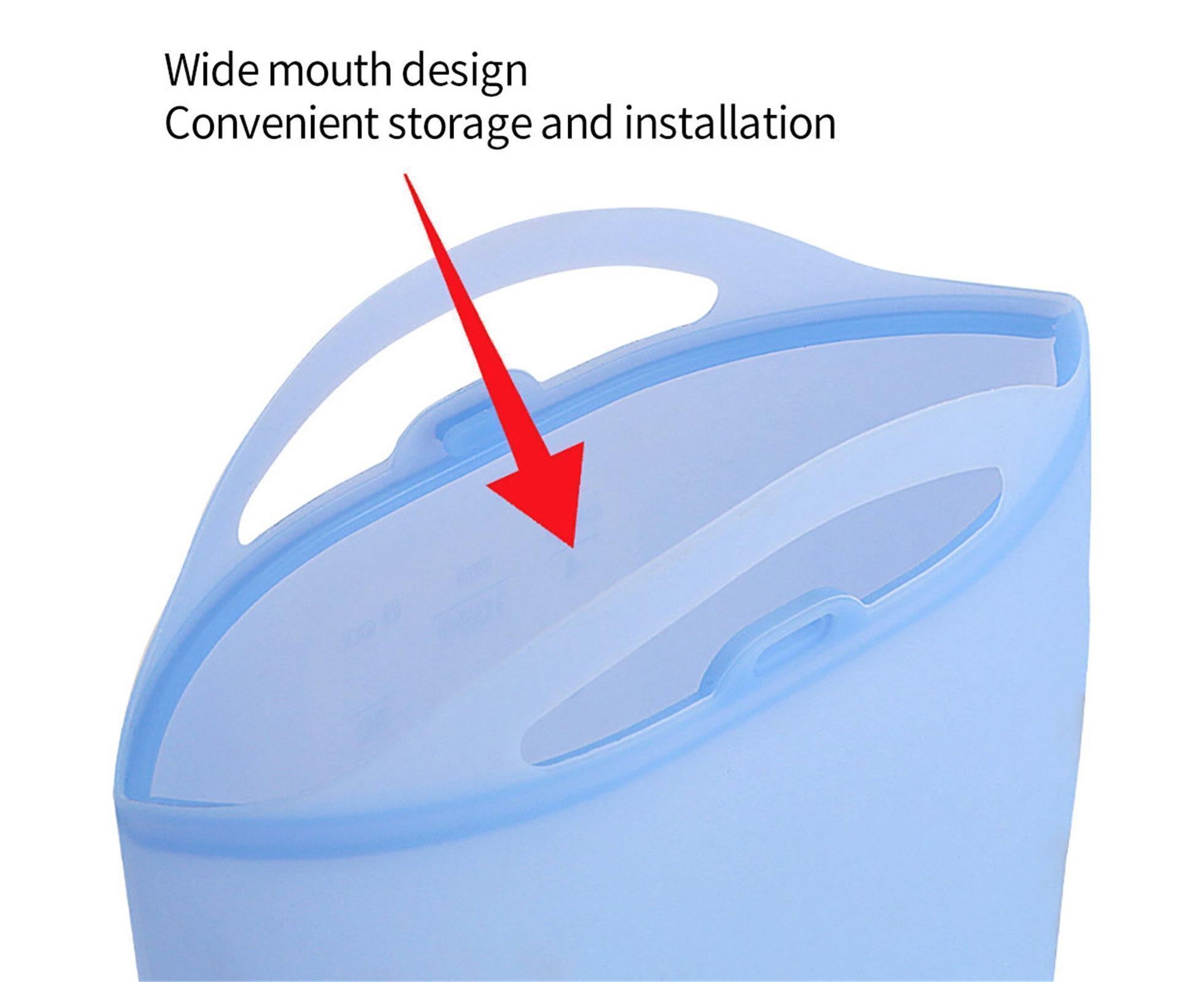 Reusable Eco-friendly Silicone Fridge Food Organizer Sealing Storage Pouch Bag-Pink 1500ML - Image 8