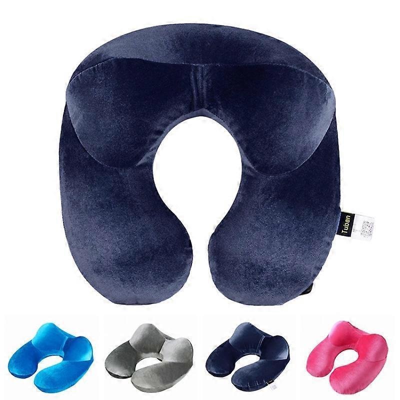 Inflatable U-Shape Travel Neck Pillows for Sleep Home Office Airplane Travel - Image 3