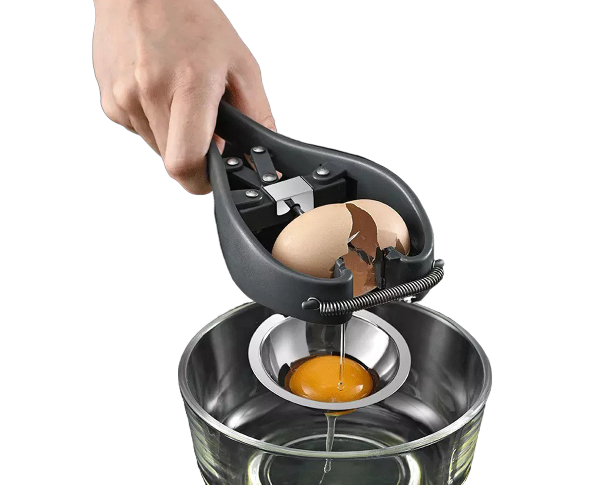 Egg Opener Detachable Filter Kitchen Egg Scissors -Black - Image 1