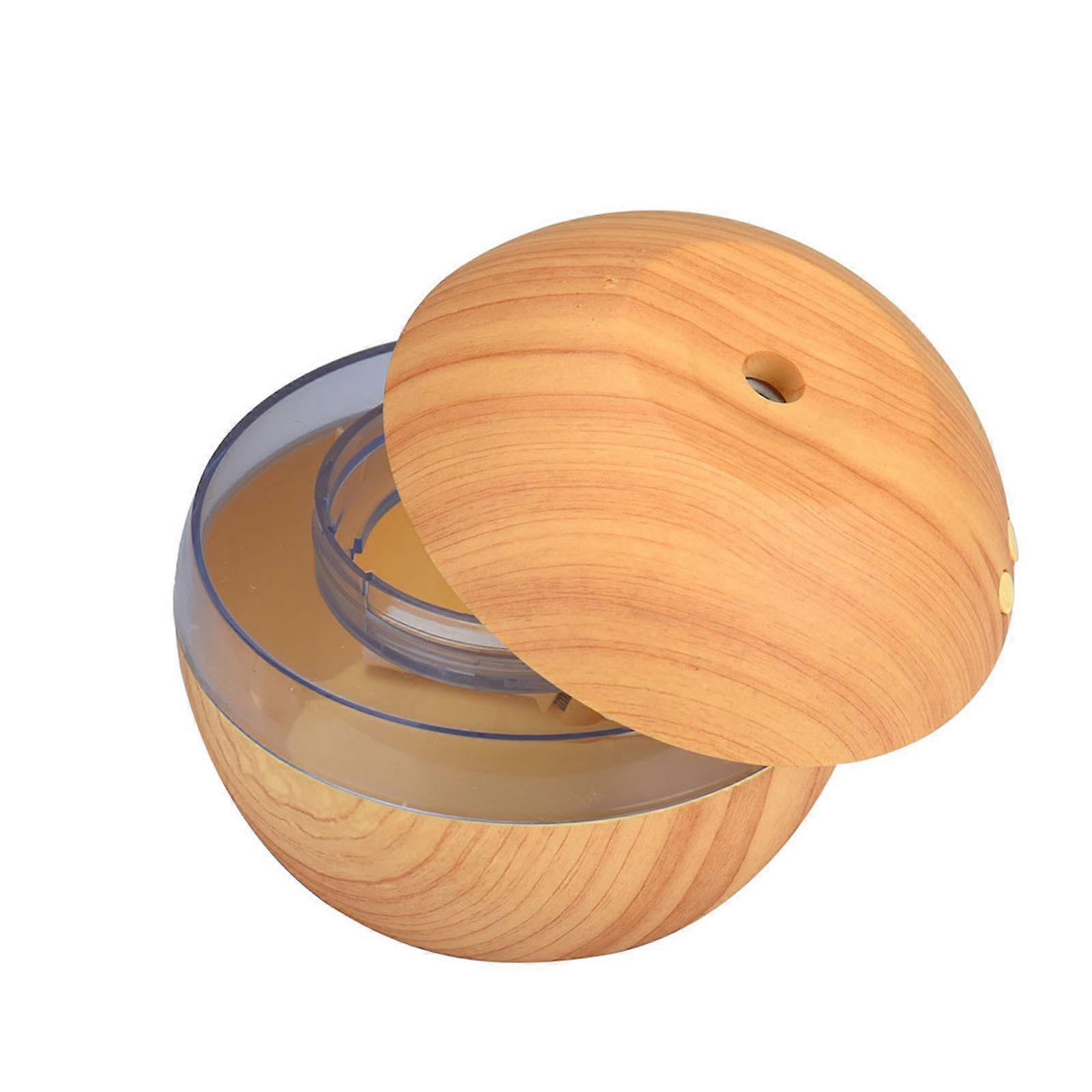 Wood Grain USB Humidifier, Round Aroma Diffuser, Mini Cool Mist Maker - Image 4