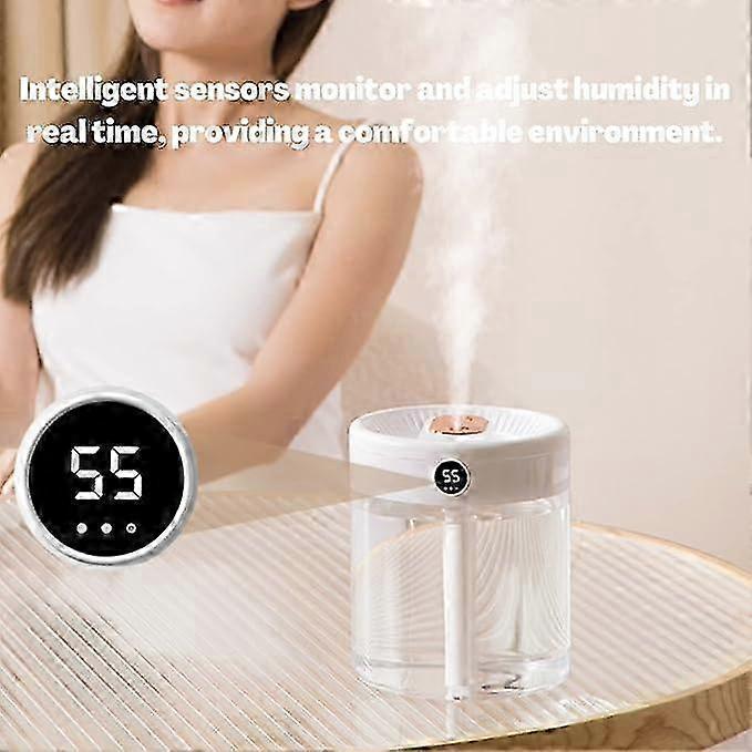 2L Cool Mist Air Humidifier with Night Light, Ultra Quiet Home Bedroom Humidifier - Image 2
