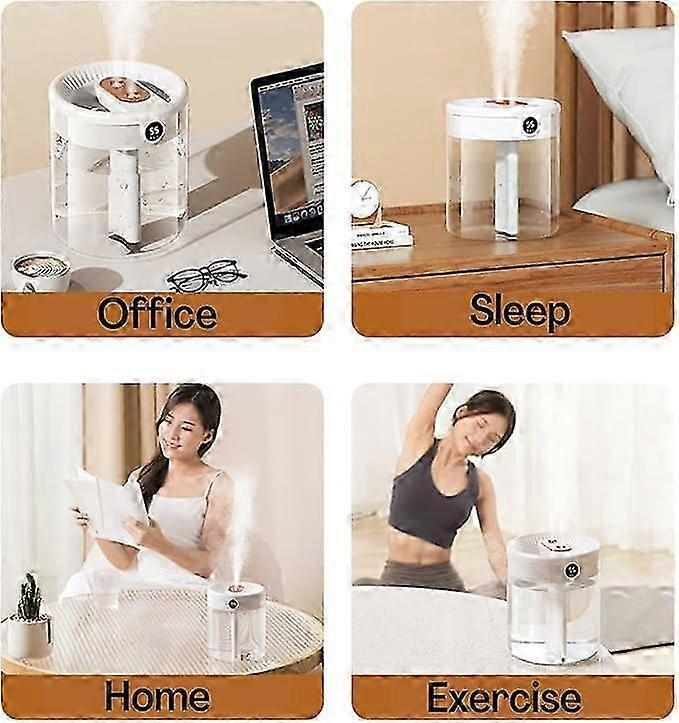 2L Cool Mist Air Humidifier with Night Light, Ultra Quiet Home Bedroom Humidifier - Image 5