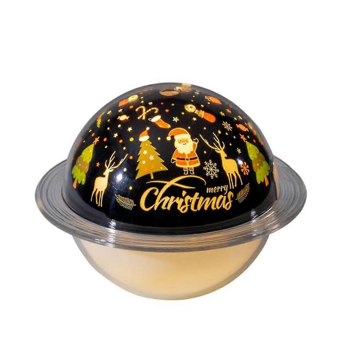 Christmas Planet Humidifier with Night Light, 250ml Air Mist Maker - Image 1