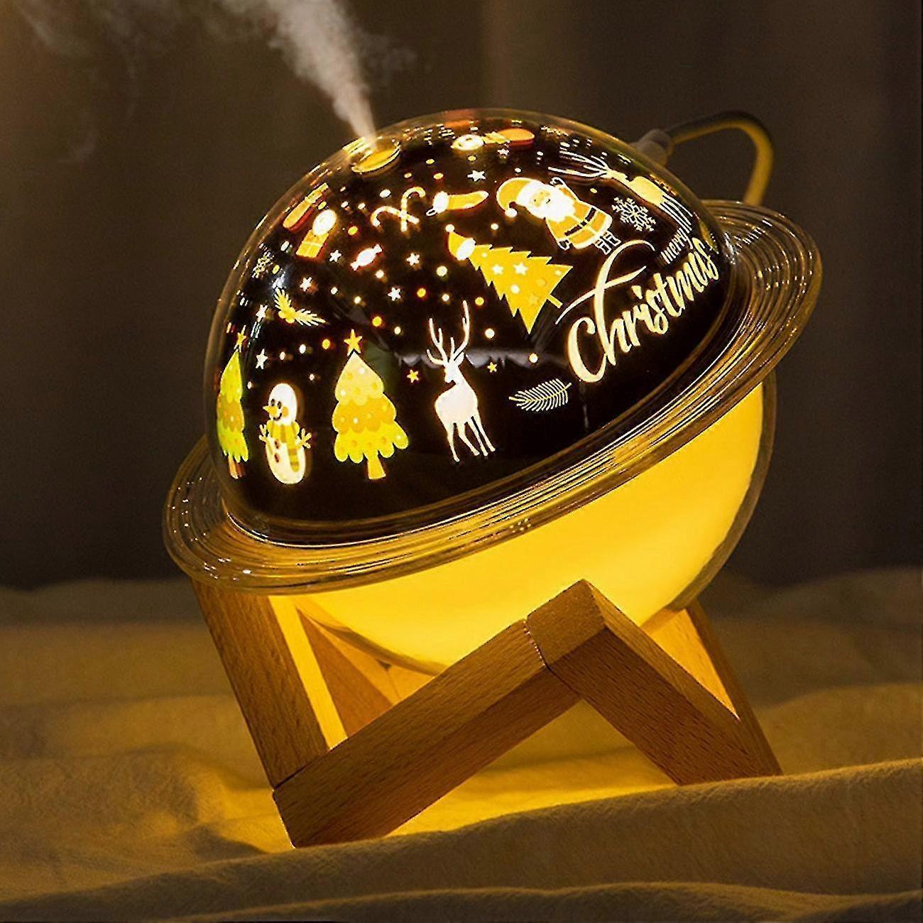 Christmas Planet Humidifier with Night Light, 250ml Air Mist Maker - Image 4
