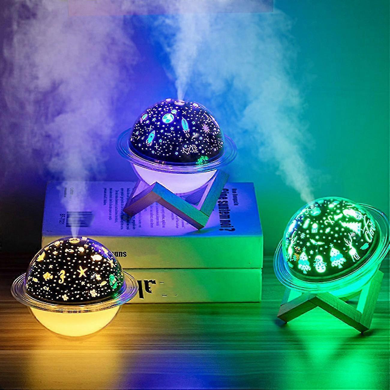 Christmas Planet Humidifier with Night Light, 250ml Air Mist Maker - Image 5