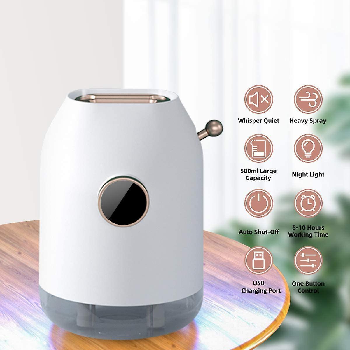 500ml Cool Mist Humidifier for Bedroom Plants, Desktop Mini Air Humidifier - Image 3