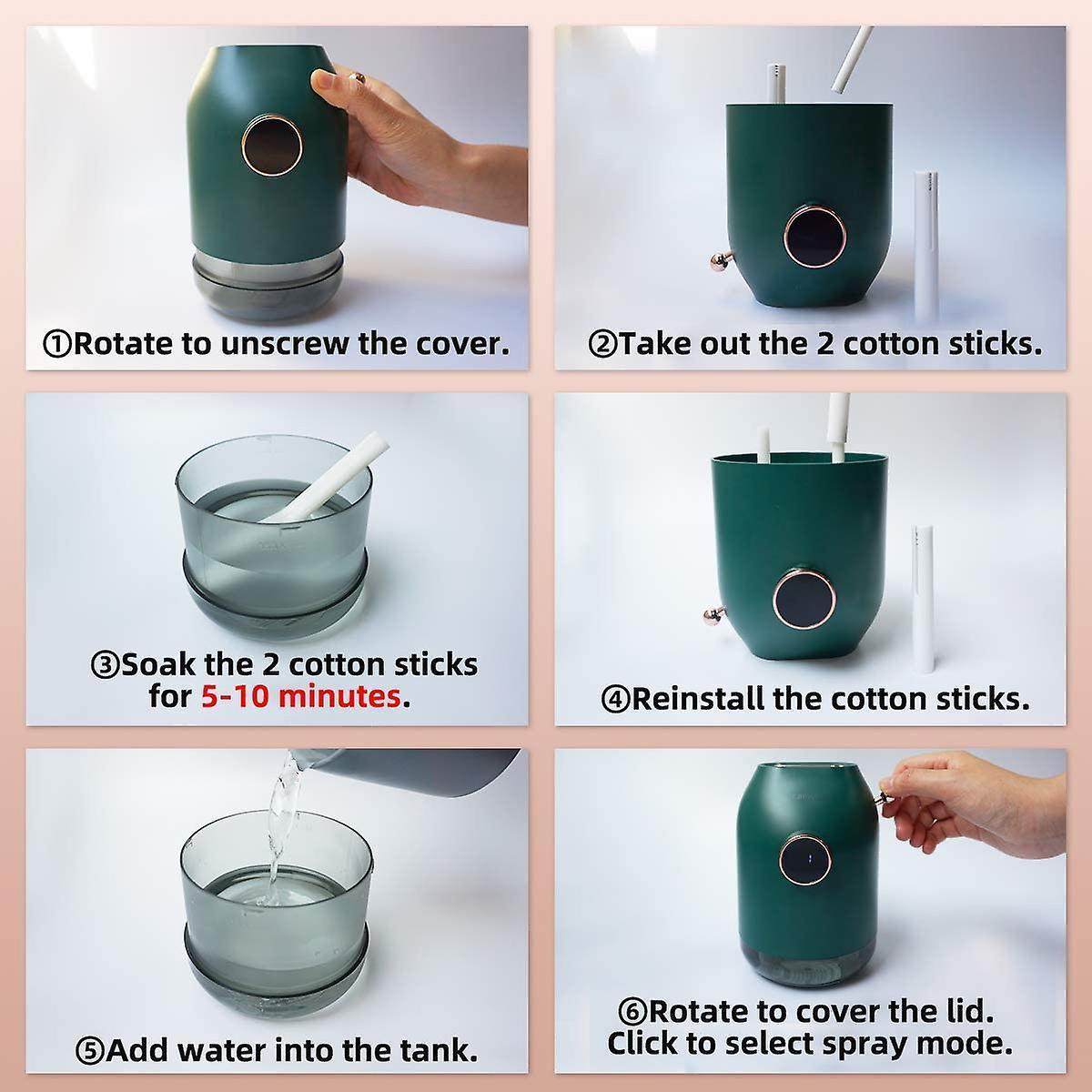 500ml Cool Mist Humidifier for Bedroom Plants, Desktop Mini Air Humidifier - Image 5