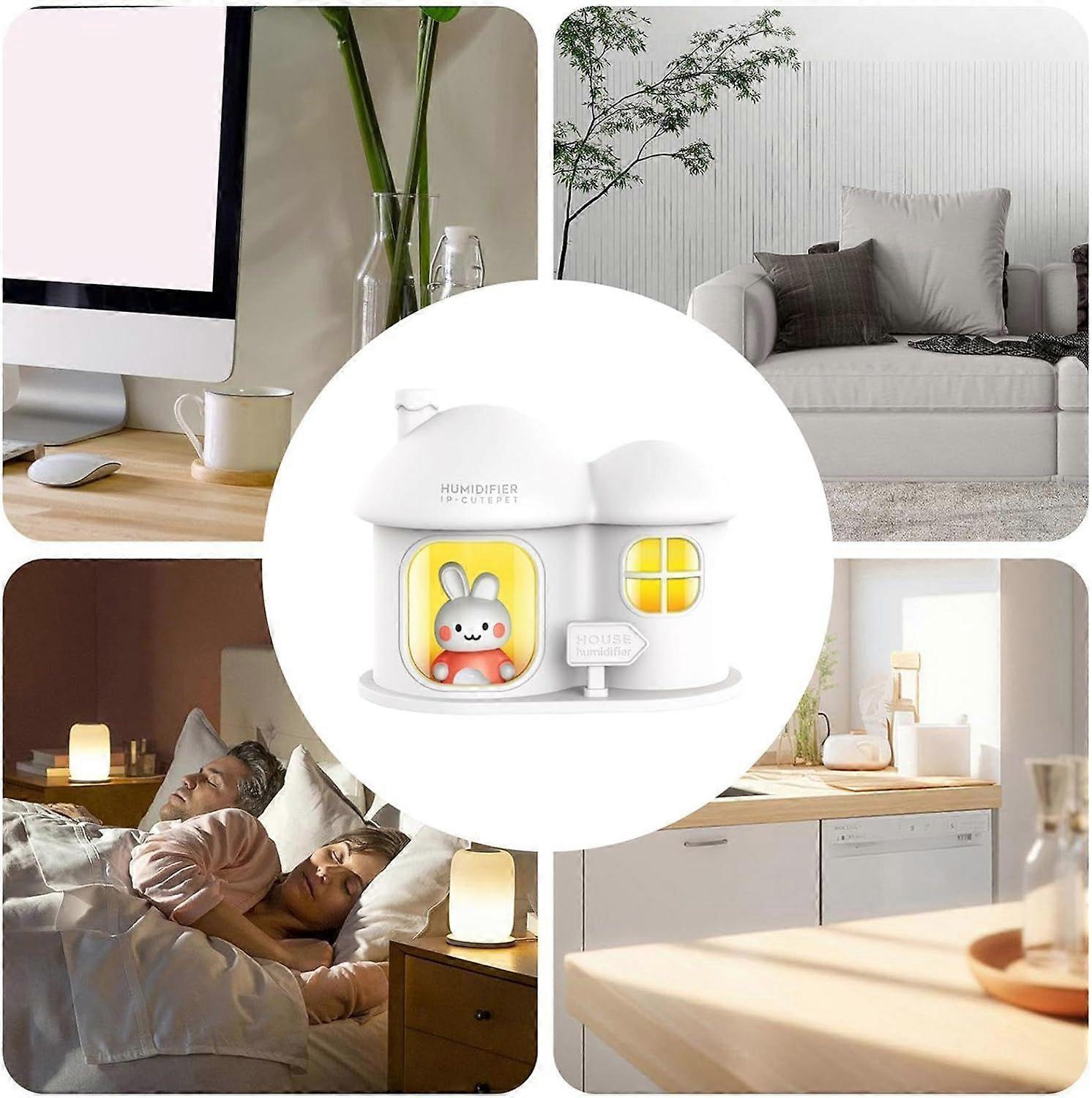 300ml Small Air Humidifier with Color Light, Quiet Mini Humidifier for Home - Image 4