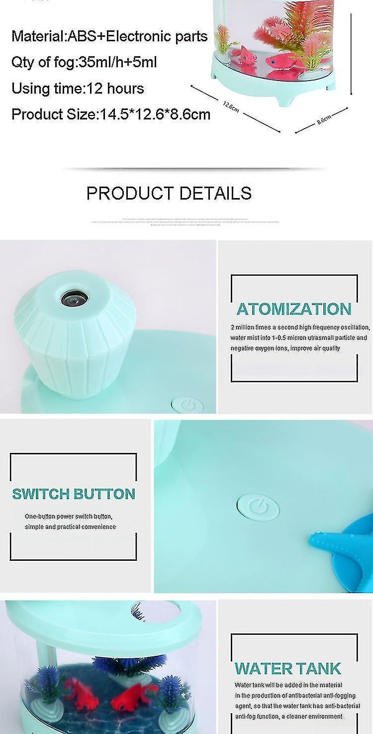 460ml USB Air Humidifier with Colorful Night Light, Cool Mist Maker - Image 2