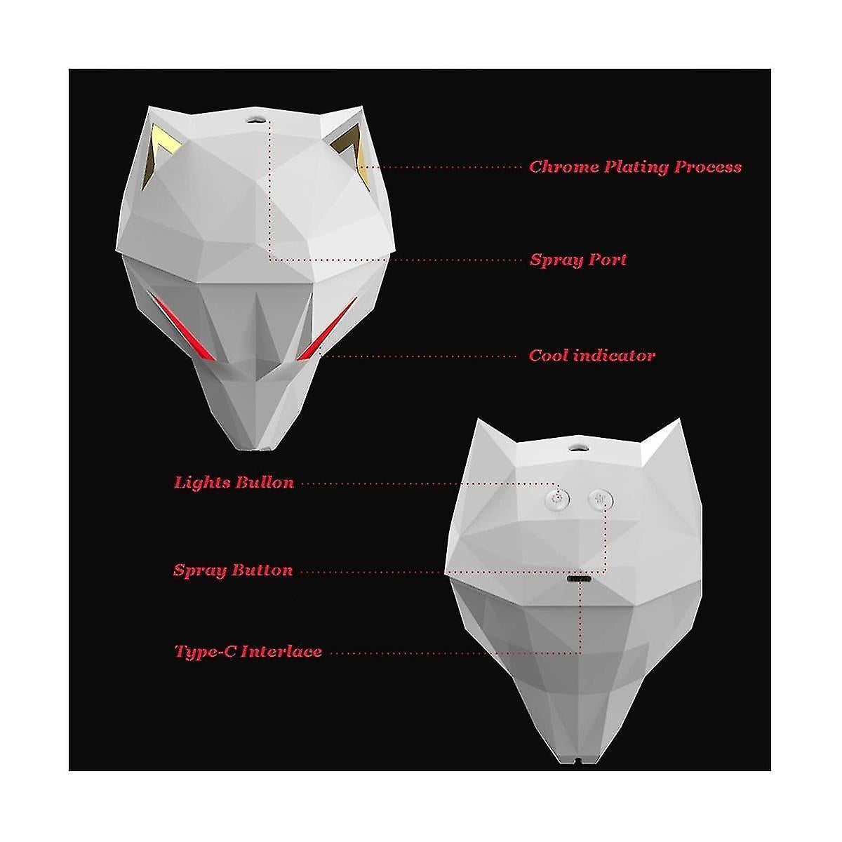 650ml Wolf Shaped Cool Mist Humidifier for Bedroom, Gaming Desk Humidifier - Image 2