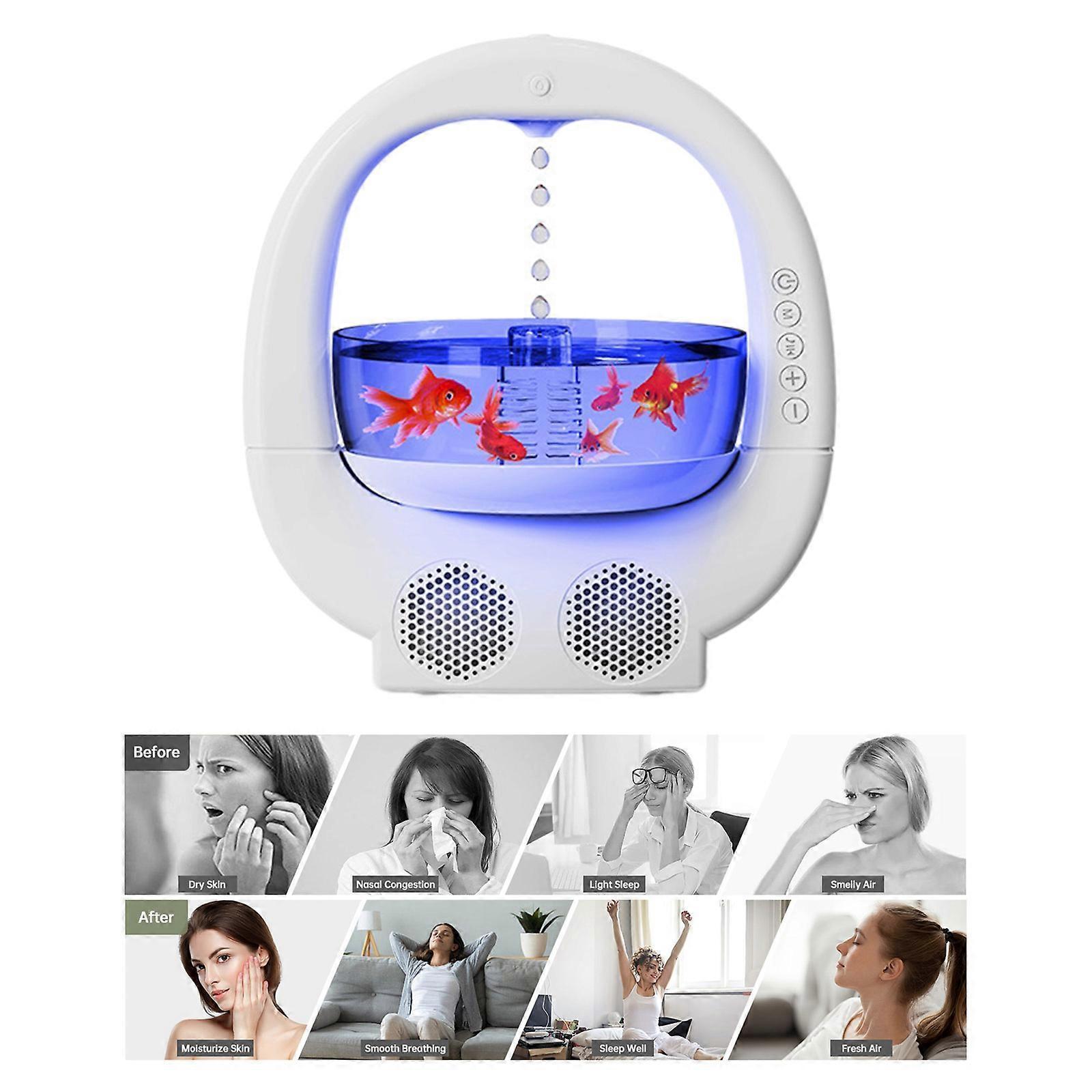 White Multifunctional Home Humidifier with Water Mist for Bedroom - Image 4