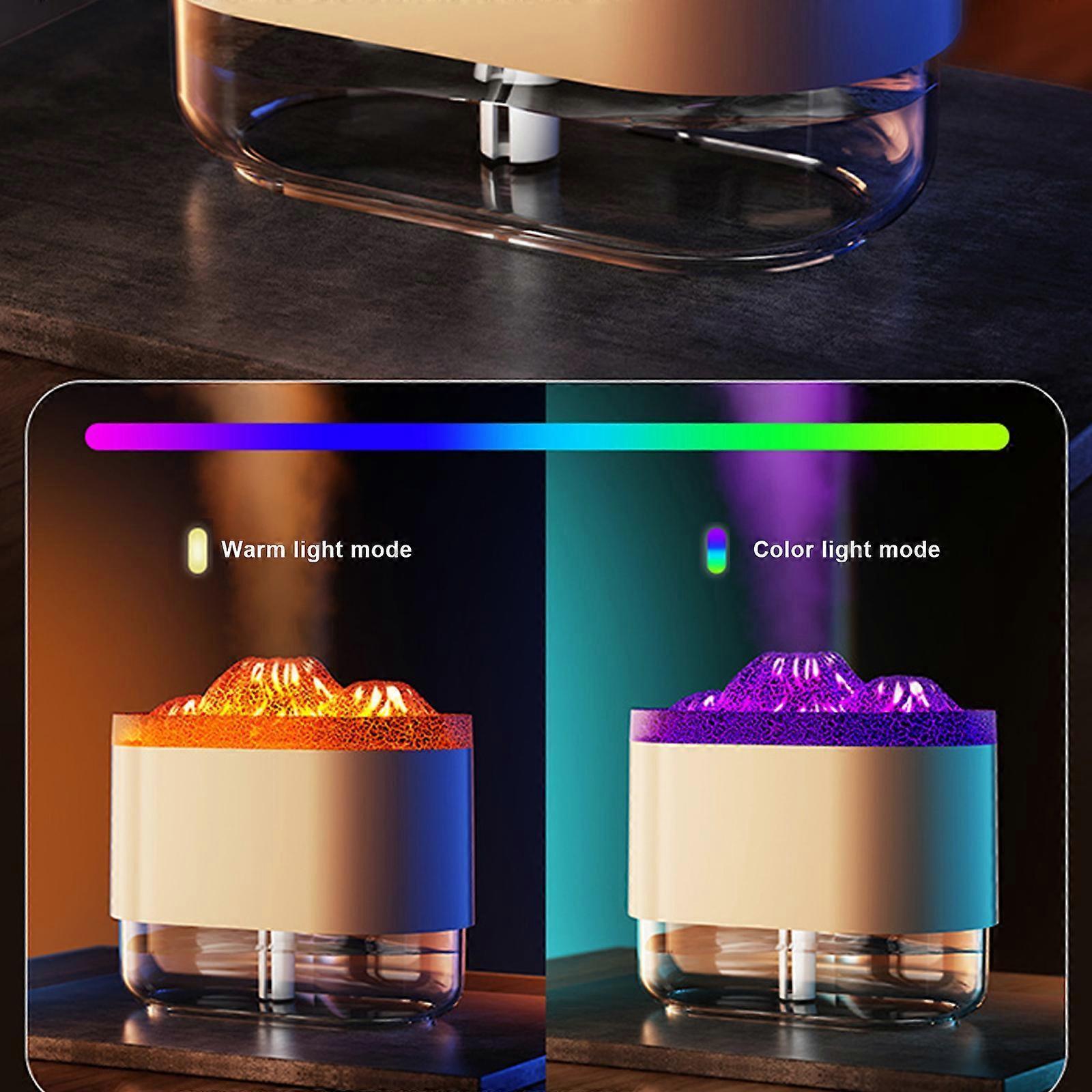 300ml Flame Effect Aromatherapy Humidifier with LED Light, Quiet USB Humidifier - Image 3