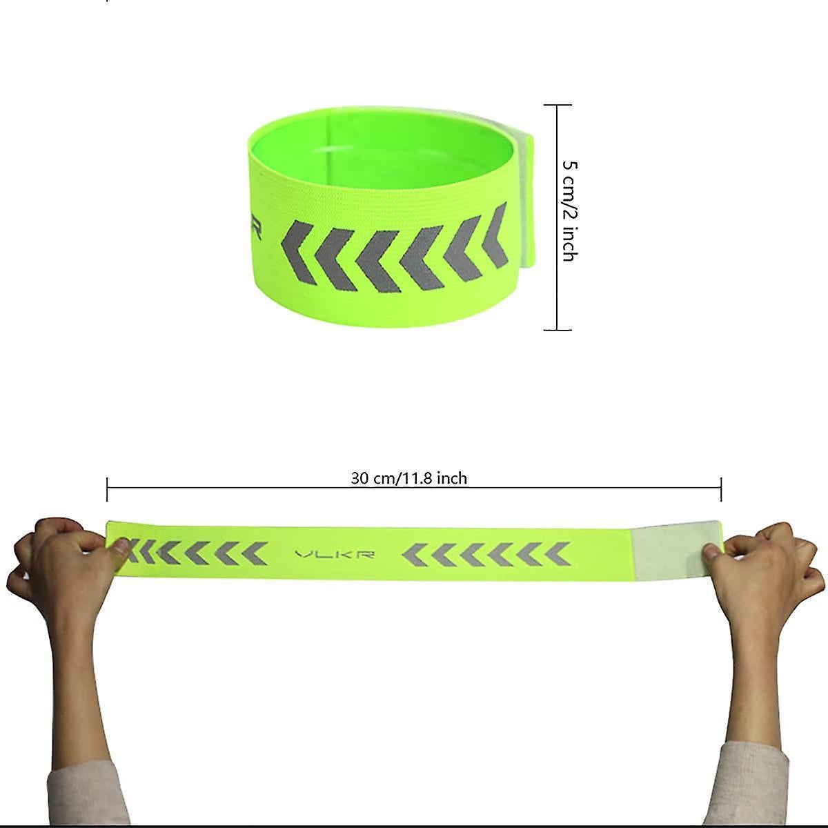 2pcs Reflective Wristbands, High Visibility Running Armbands, Reflective Strap Gear - Image 2