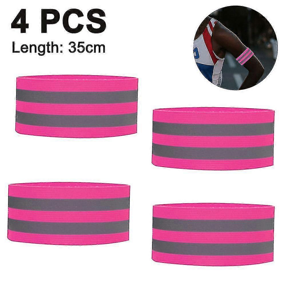 4pcs Reflective Bands, Adjustable Reflector Straps, High Visibility Night Gear - Image 1