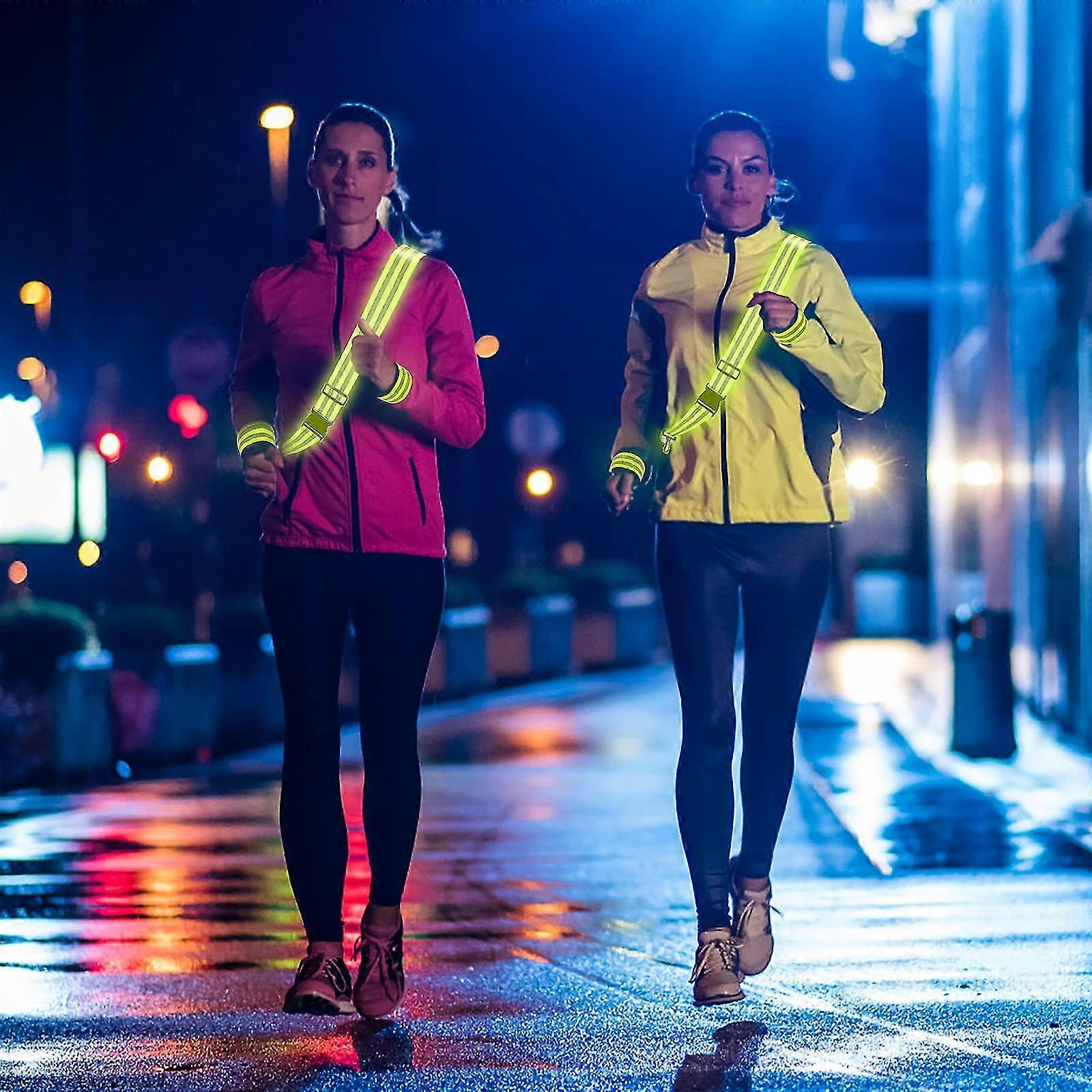 5pcs Reflective Sash, High Visibility Running Gear for Reflective Vest and Accessories - Image 2