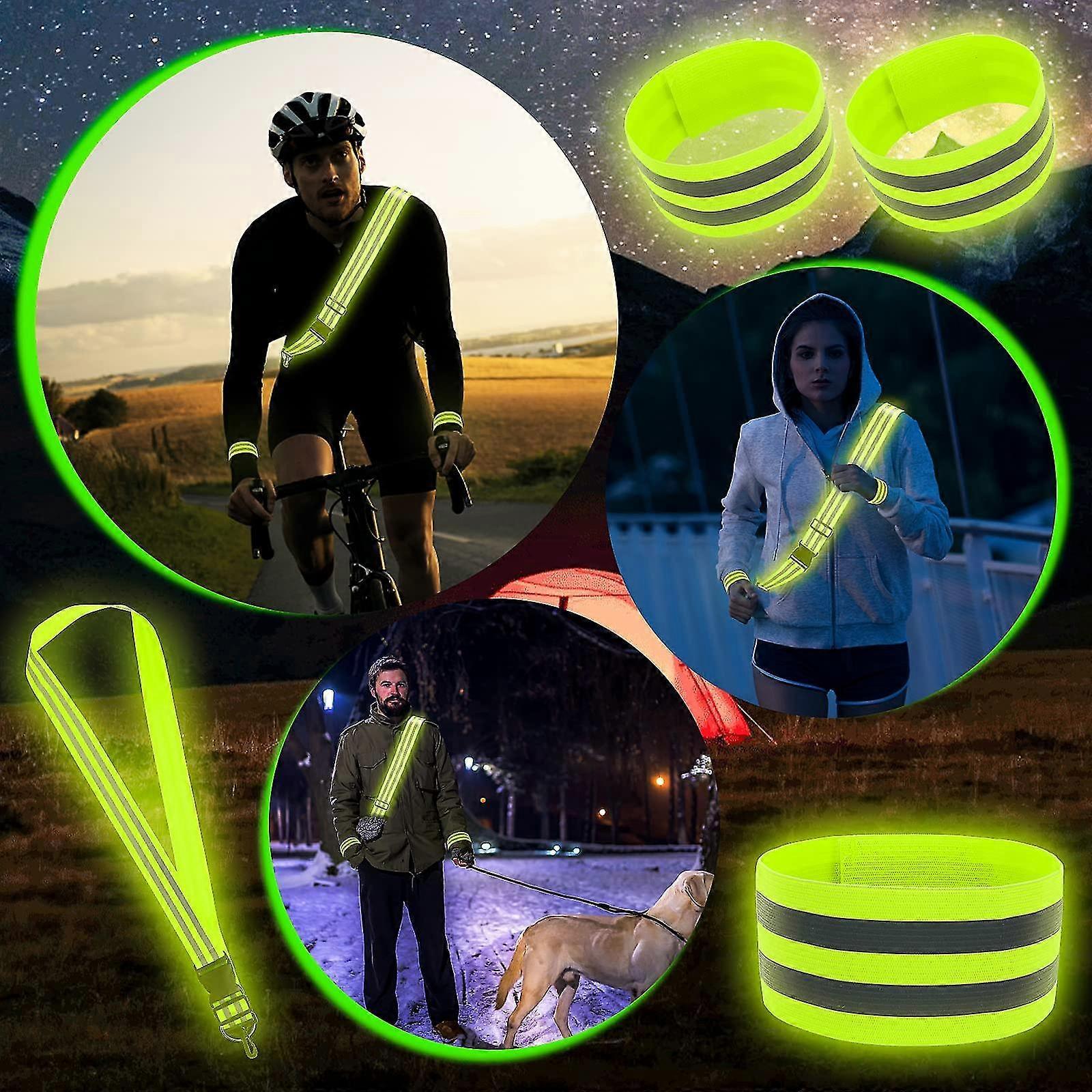 5pcs Reflective Sash, High Visibility Running Gear for Reflective Vest and Accessories - Image 4