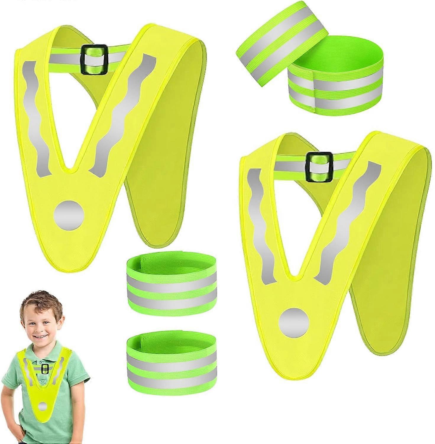 Babies Reflective Vest with Wrist Bands, Outdoor High Visibility Reflective Gear - Image 2