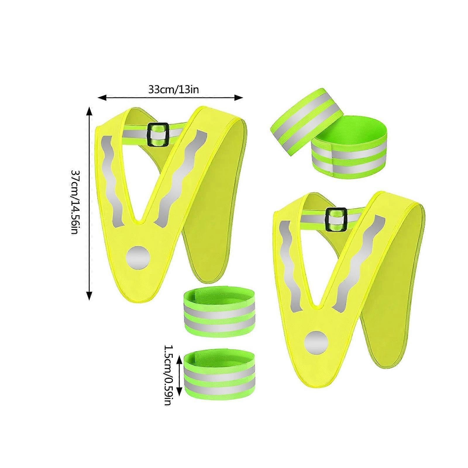 Babies Reflective Vest with Wrist Bands, Outdoor High Visibility Reflective Gear - Image 3