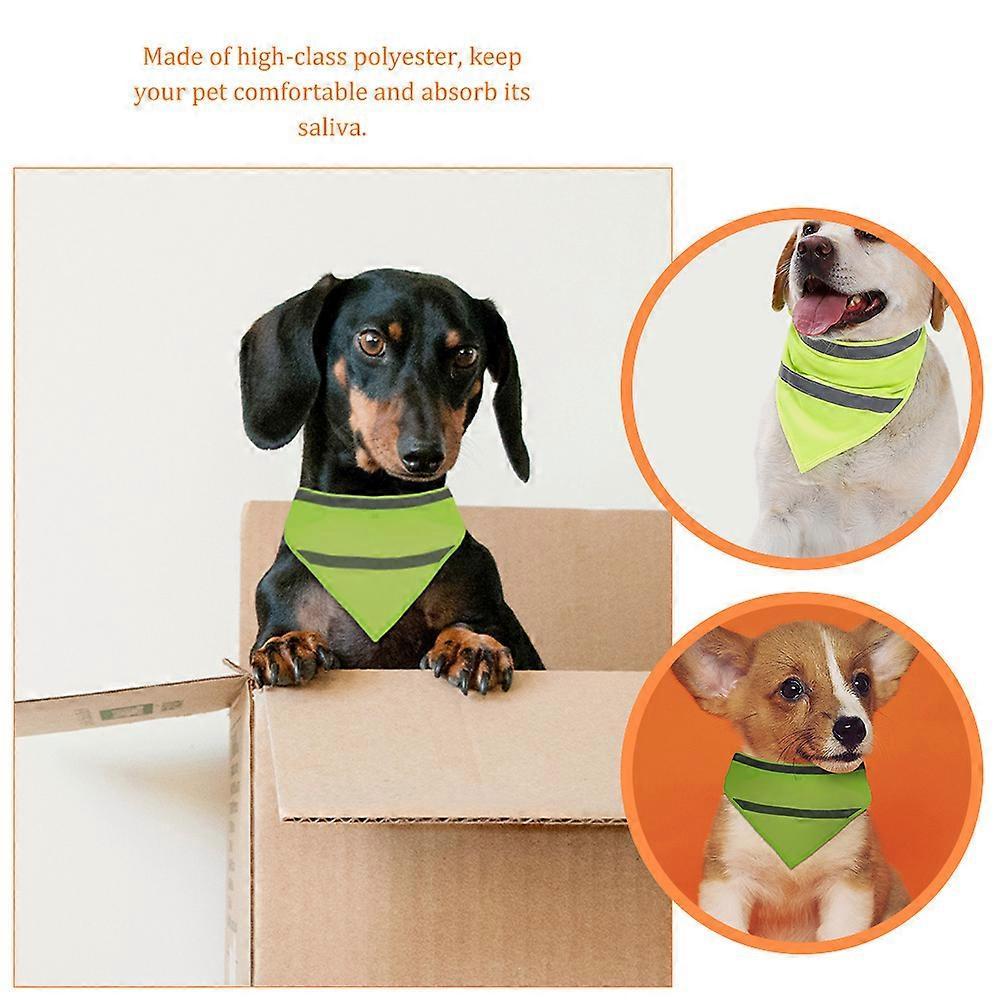 Reflective Dog Scarf, Reusable Polyester Dog Bandana Outdoor Gear - Size L - Image 2