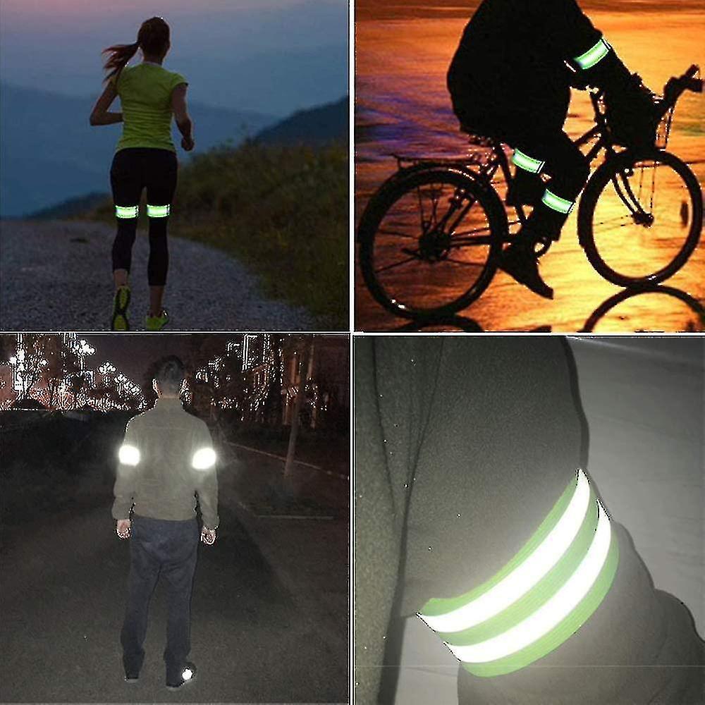 High Visibility Reflective Bands for Wrist, Arm, Ankle, Adjustable Elastic Night Gear - Image 2