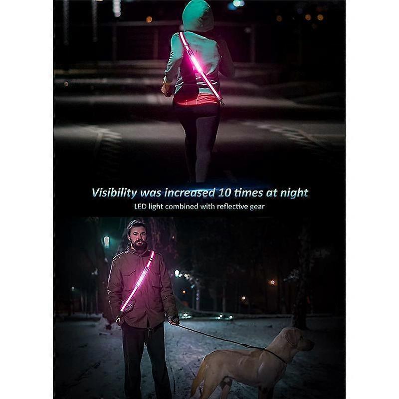 LED Reflective Belt, Rechargeable Running Gear for Walking at Night - Image 2