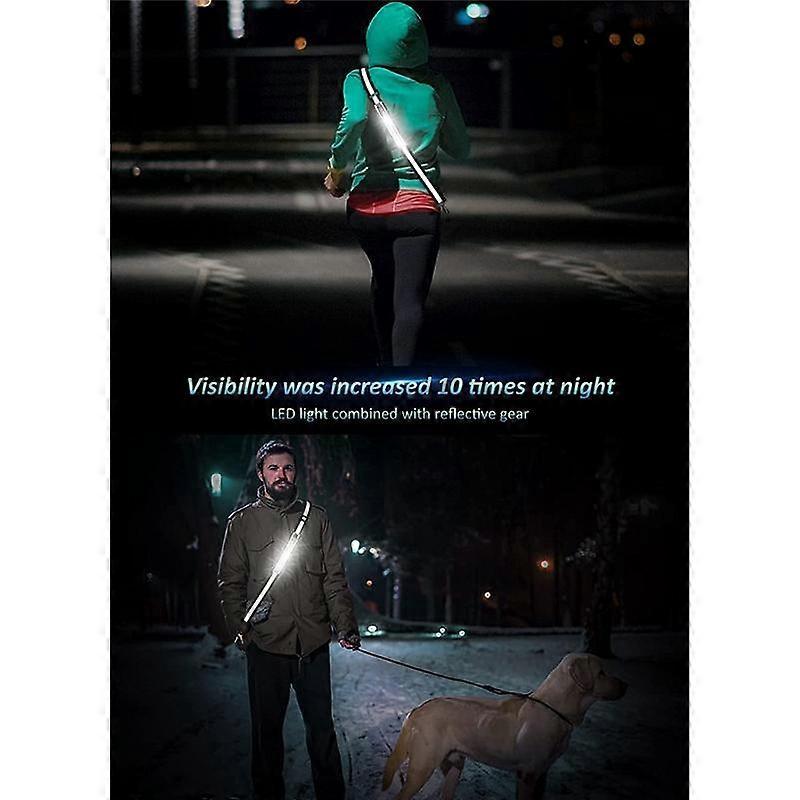 LED Reflective Belt, Rechargeable Running Gear for Walking at Night - Image 3