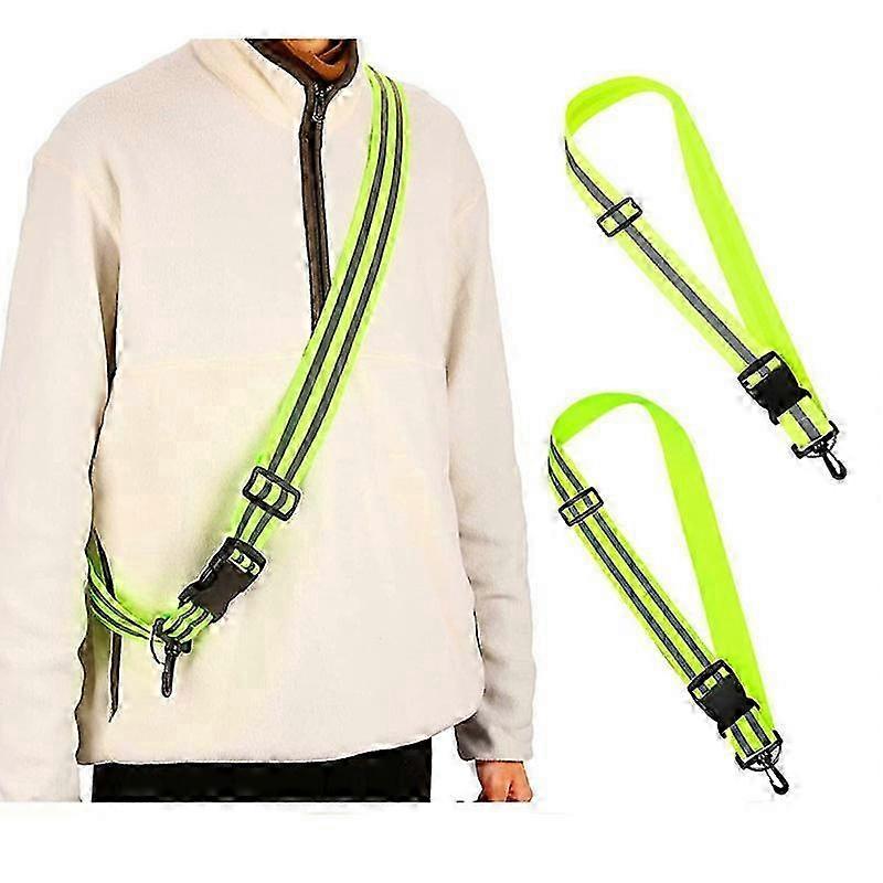 Reflective Sash Belt for Walking, 2pcs Adjustable Night Reflective Running Gear - Image 1