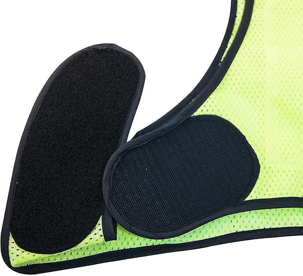 Fluorescent Yellow Reflective Vest with Pocket, High Visibility Sports Gear - Image 5