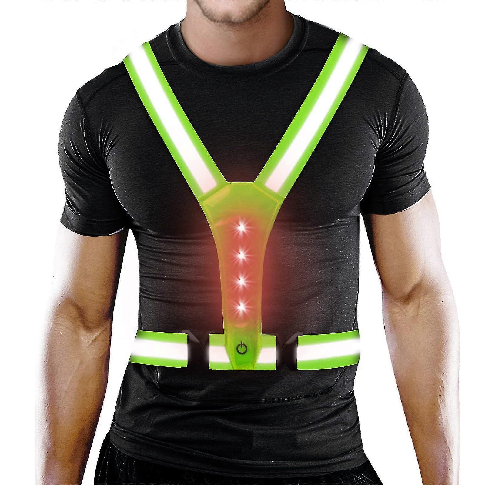 LED Reflective Sports Vest, Running Gear for Men & Women, High Visibility - Image 1