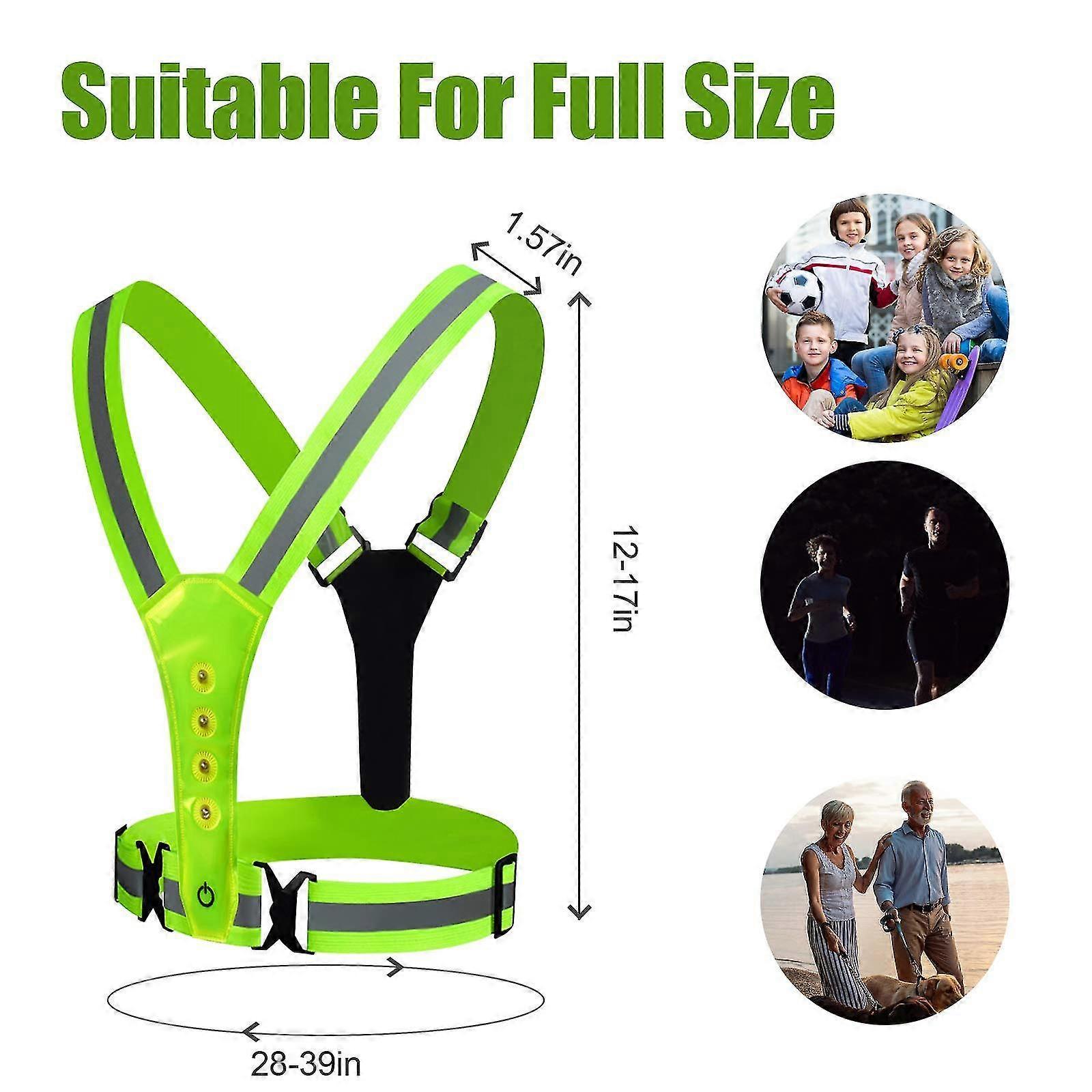 LED Reflective Sports Vest, Running Gear for Men & Women, High Visibility - Image 3