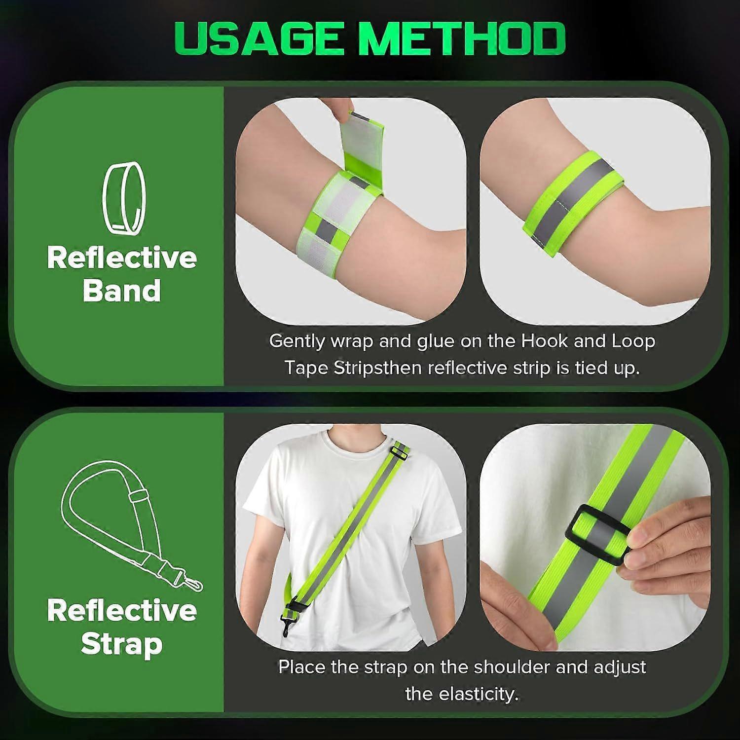 Military Reflective Belt & security Tape for Night Running, Hiking, Biking - Image 4