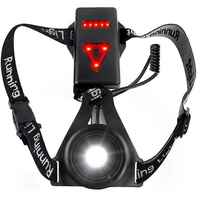 Reflective Running Gear with LED Chest Light, Weatherproof Night Running Vest - Image 2