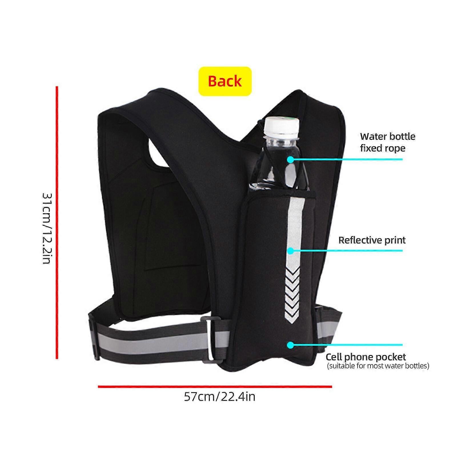 Reflective Workout Gear with Phone Holder, Multiple Pockets for Running & Outdoor Sports - Image 2