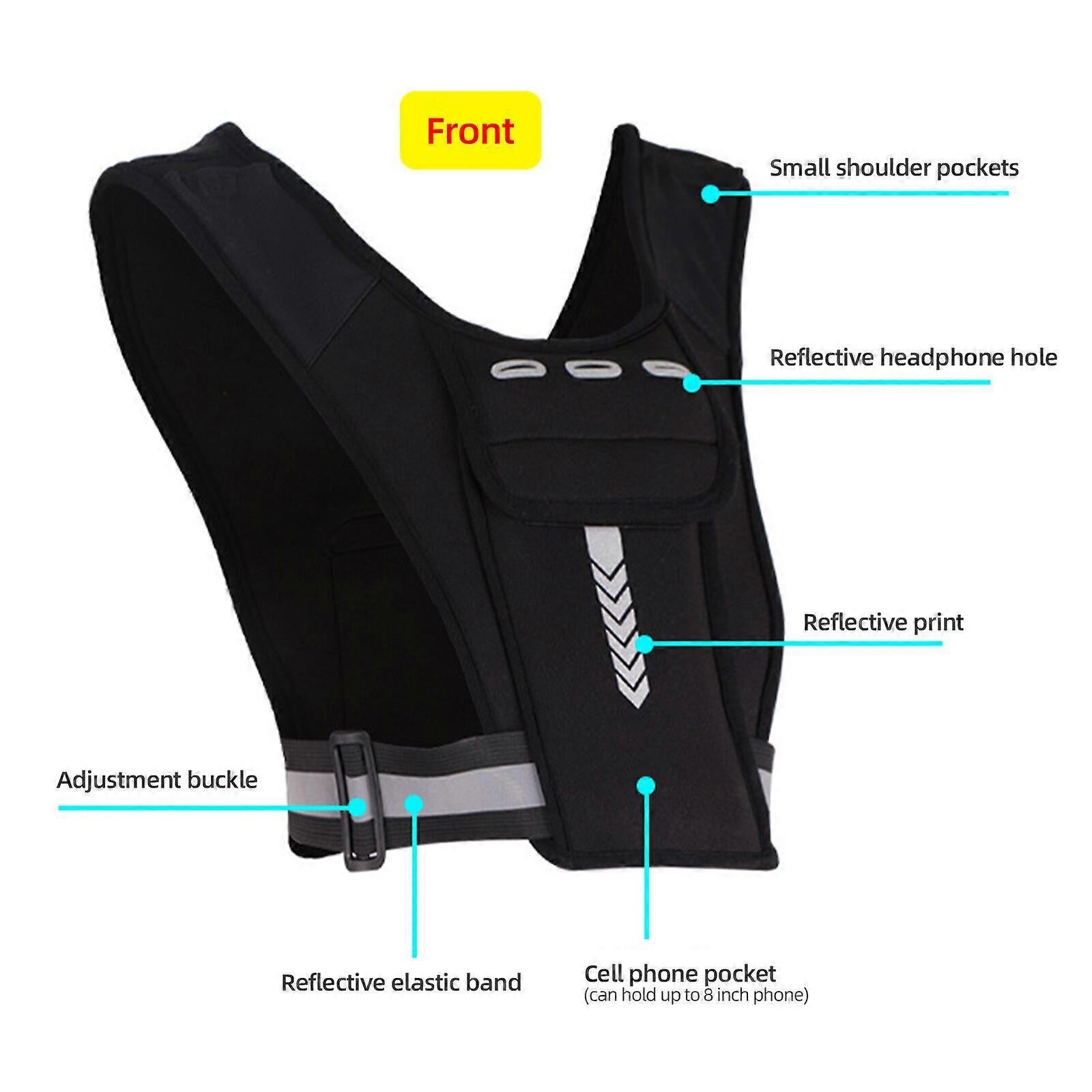 Reflective Workout Gear with Phone Holder, Multiple Pockets for Running & Outdoor Sports - Image 4