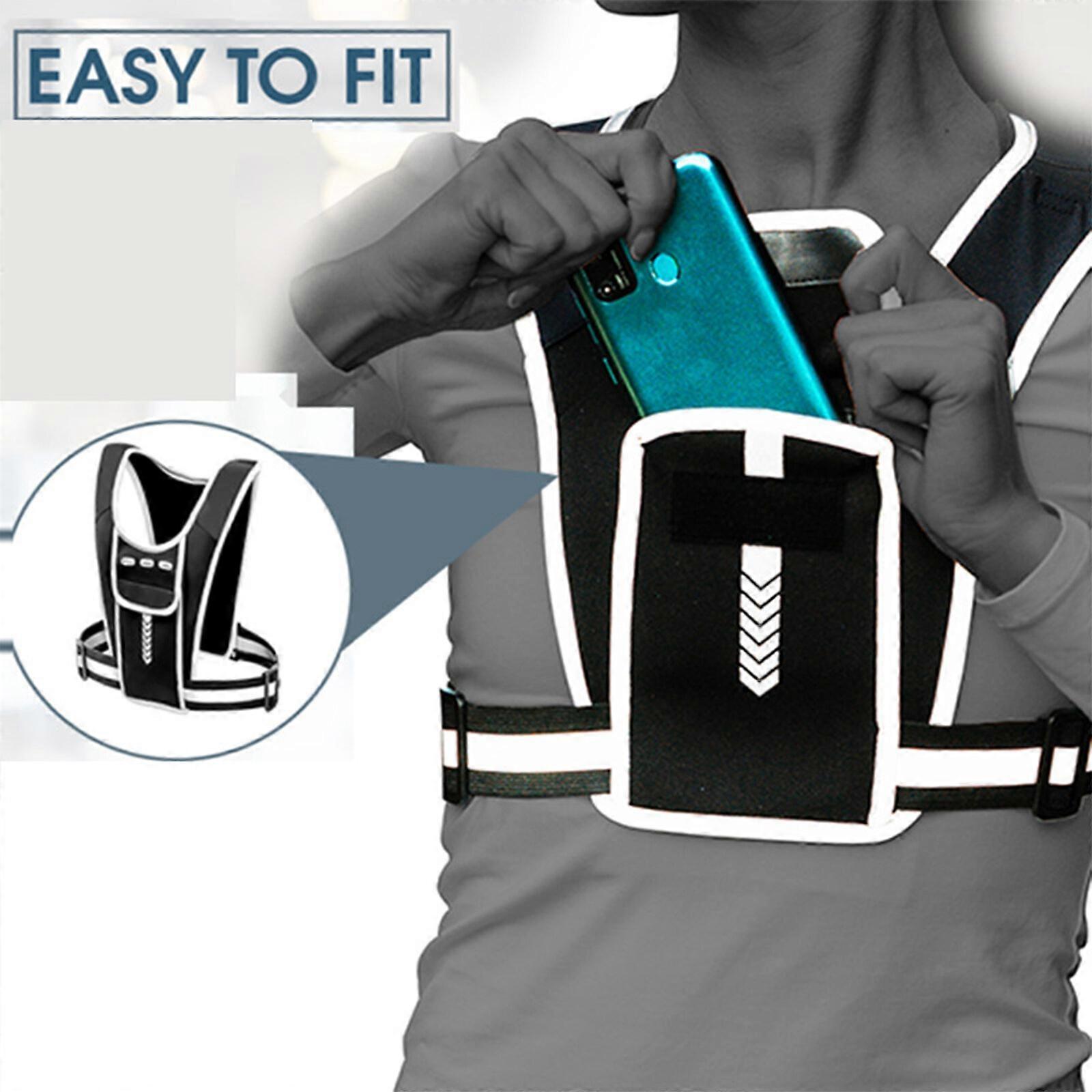 Reflective Workout Gear with Phone Holder, Multiple Pockets for Running & Outdoor Sports - Image 5