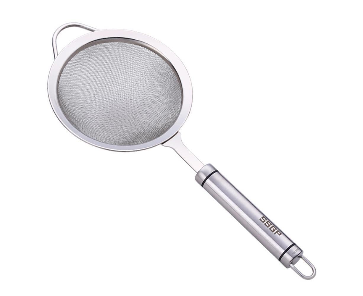Stainless Steel Colander Long Handle Juice Soybean Milk Soup Filter Skimmer Tool-Medium - Image 1